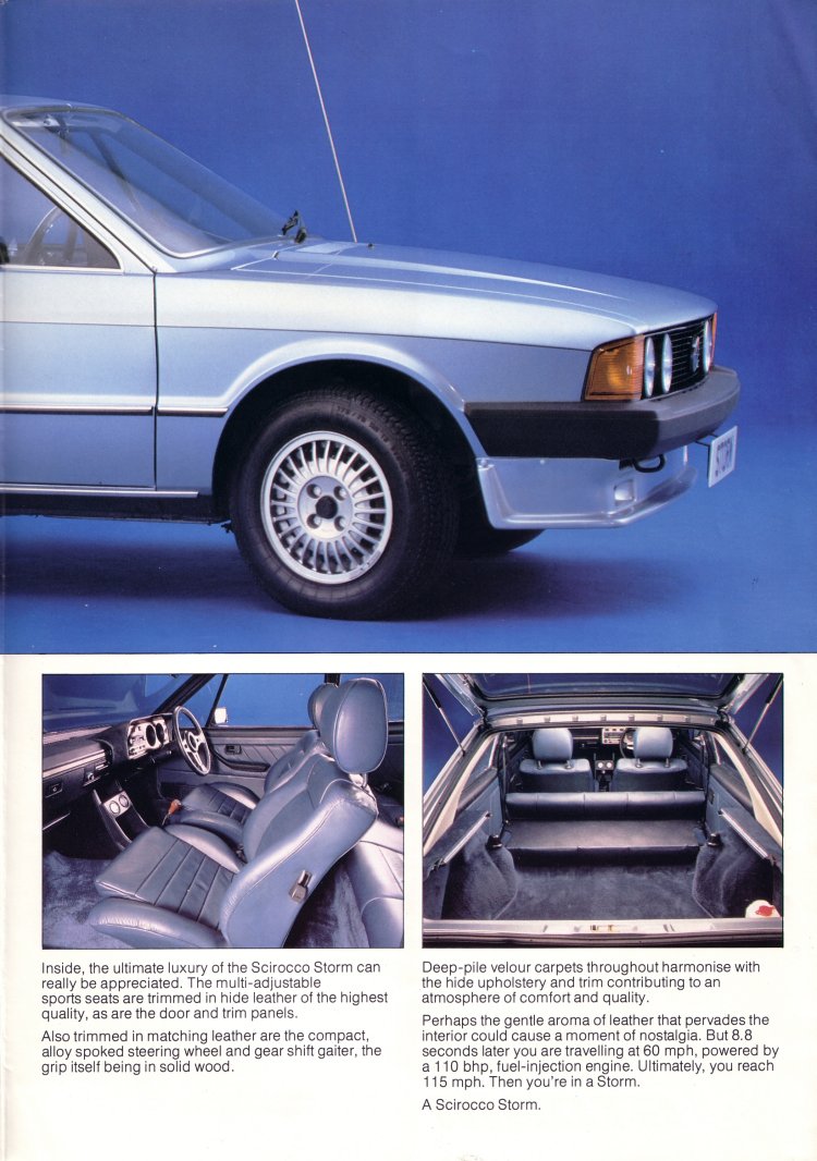 1981 UK Scirocco Storm Brochure
