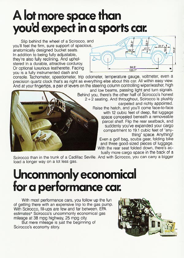 1978 VW Scirocco Brochure