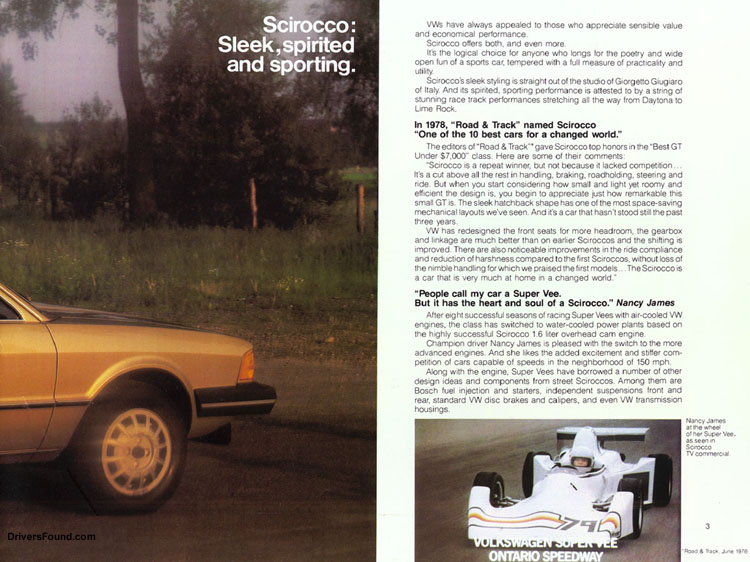 1979 VW Scirocco Brochure