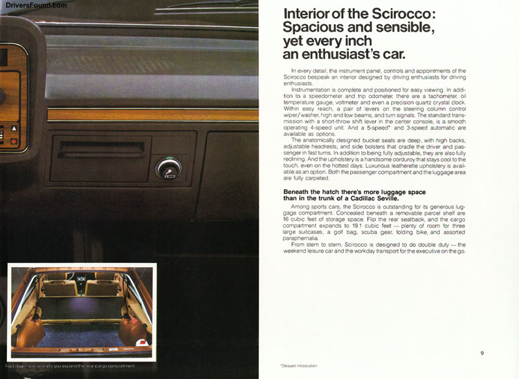 1979 VW Scirocco Brochure