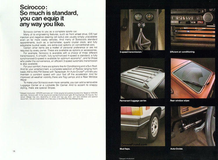 1979 VW Scirocco Brochure