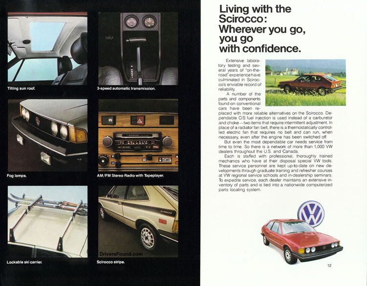 1979 VW Scirocco Brochure