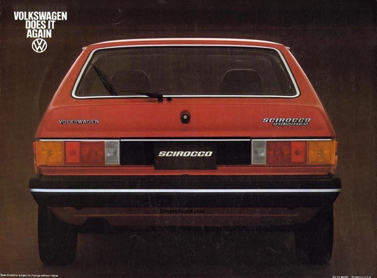 1979 VW Scirocco Brochure